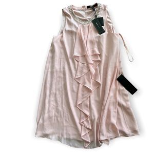 NWT Women’s BCBG Maxazria Mini Dress with Rhinestone Detail neckline || Size XXS